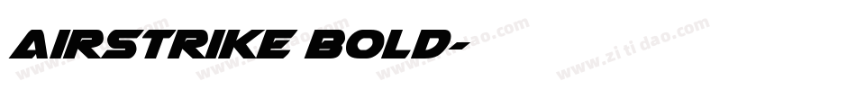 Airstrike Bold字体转换
